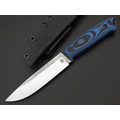 Град Горький нож Универсал сталь Х12МФ satin, рукоять G10 black & blue