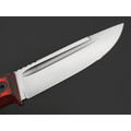 Град Горький нож Байкер сталь D2 satin, рукоять G10 black & red