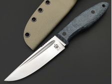 Град Горький нож Байкер сталь VG-10 satin, рукоять Micarta grey, G10 black