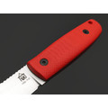 Град Горький нож Техно-Томми сталь VG-10 satin, спуски конвекс, рукоять G10 red & black