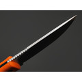 Град Горький нож Техно-Томми сталь D2 satin, спуски конвекс, рукоять G10 orange & black