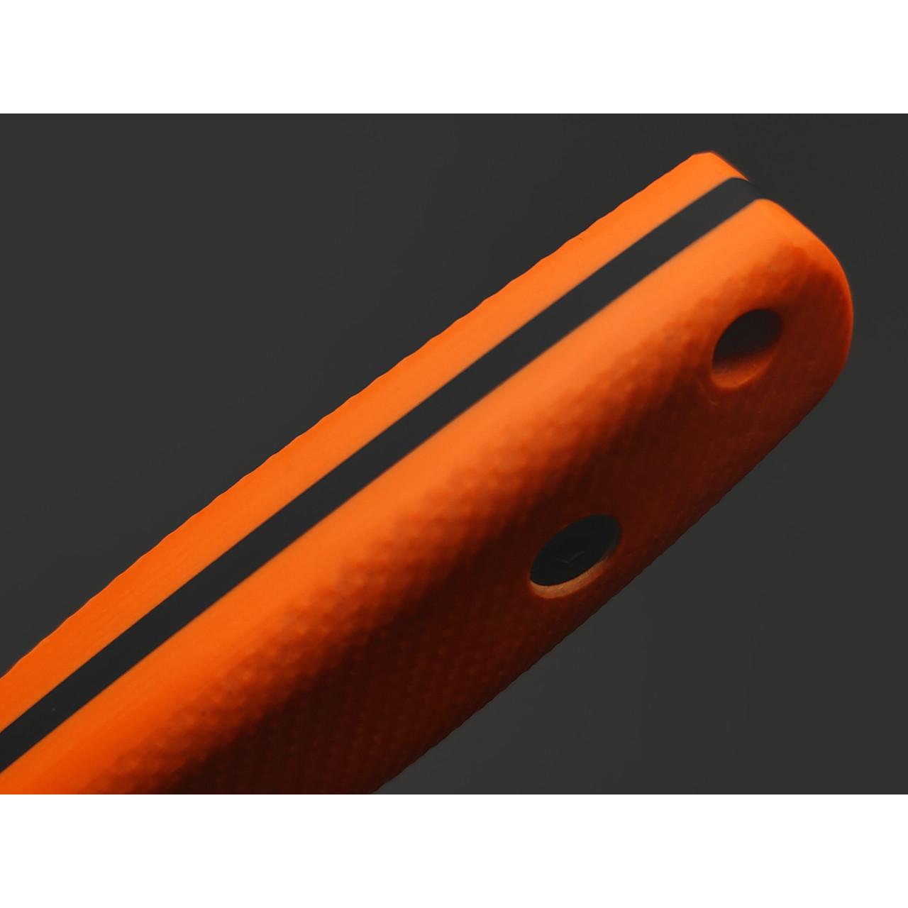 Град Горький нож Техно-Томми сталь D2 satin, спуски конвекс, рукоять G10 orange & black