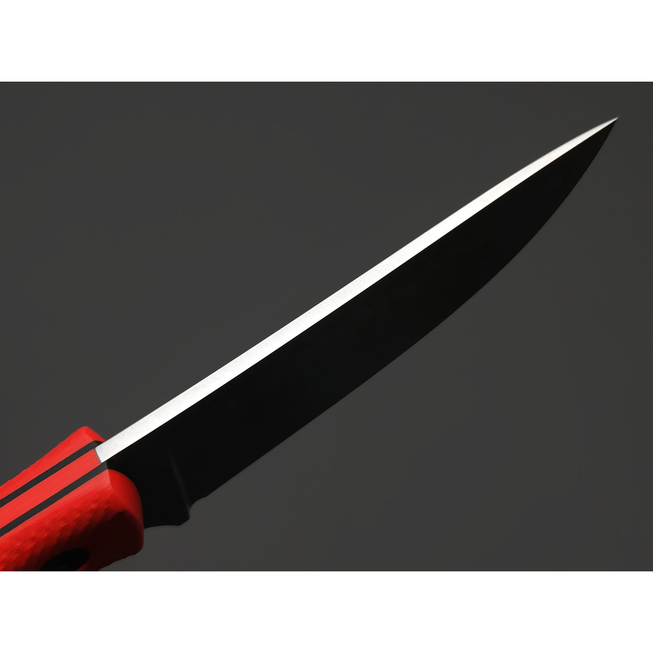 Град Горький нож Геккон сталь VG-10 satin, рукоять G10 red & black