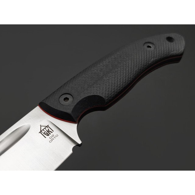 Град Горький нож Райбек 1 сталь D2 satin, рукоять G10 black & red