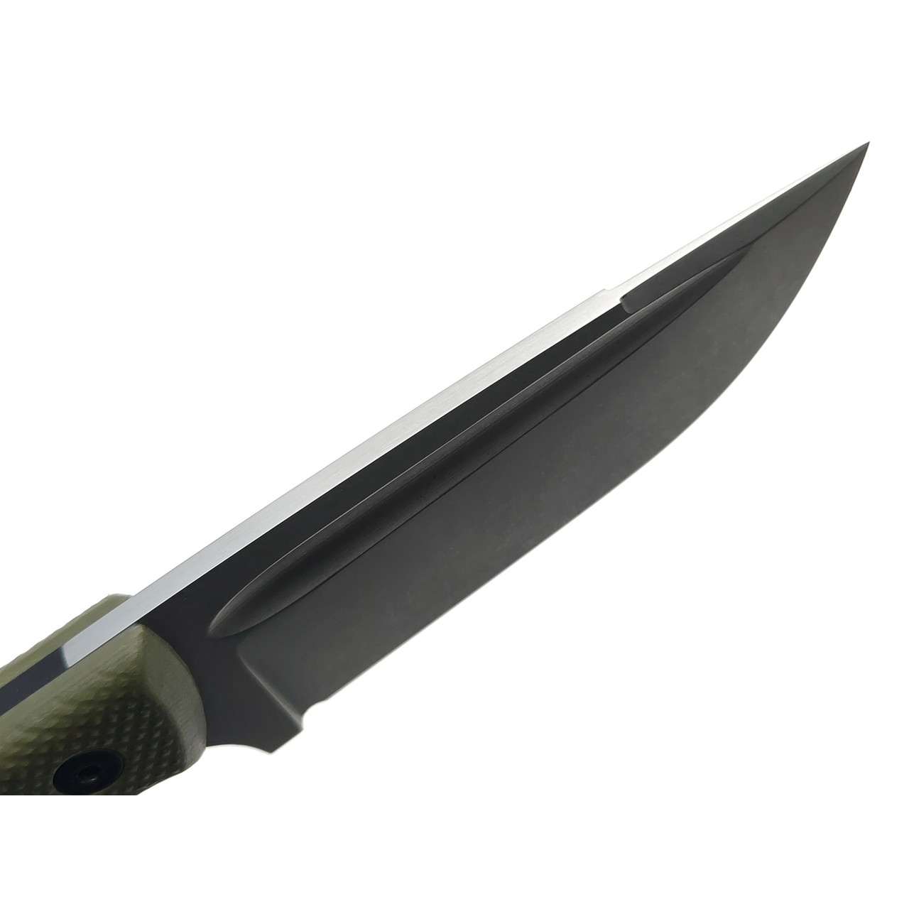 Град Горький нож Райбек 2 сталь D2 стоунвош, рукоять G10 olive & black
