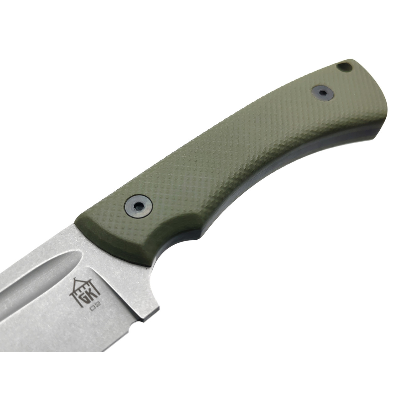 Град Горький нож Райбек 2 сталь D2 стоунвош, рукоять G10 olive & black