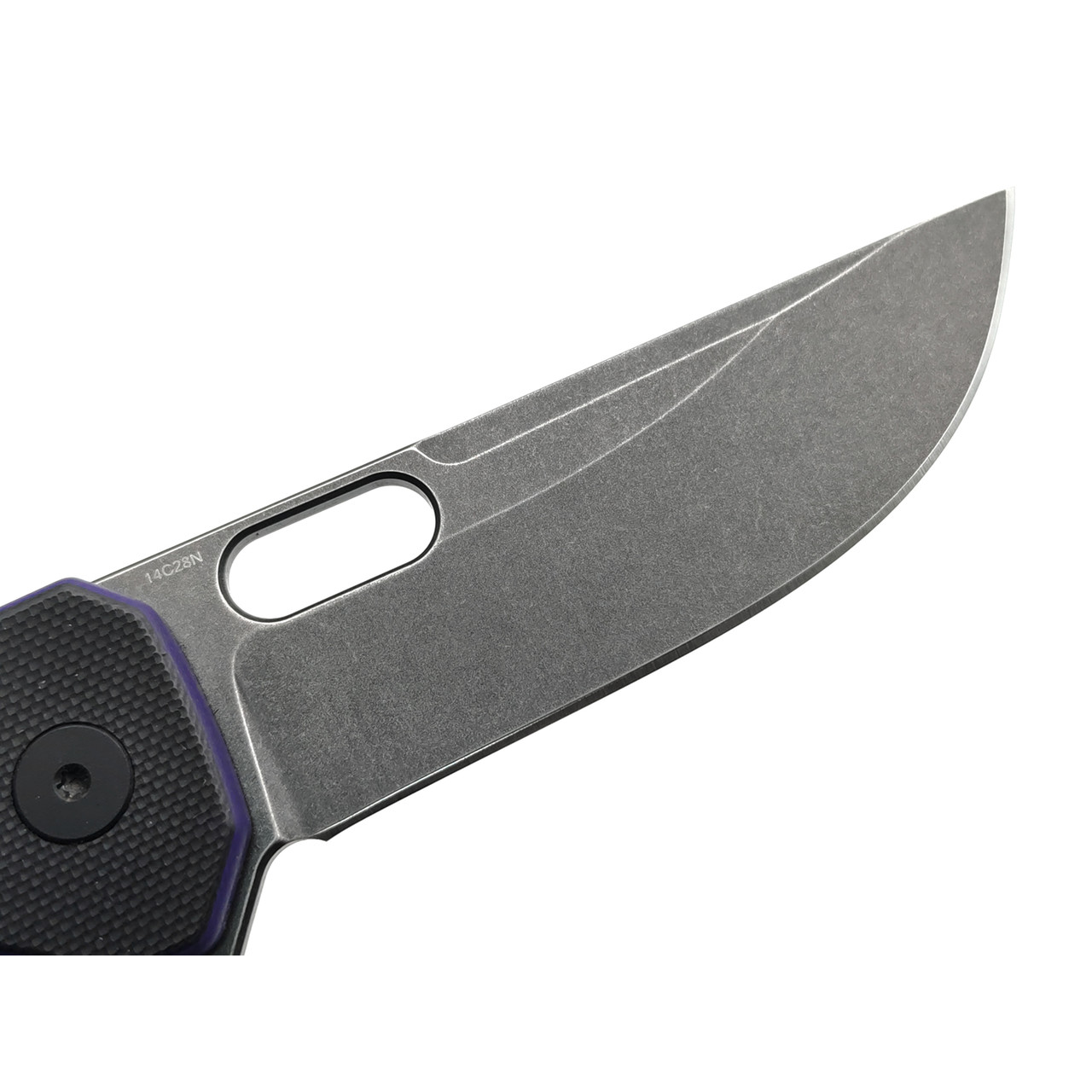 Нож QSP Unicorn QS156-B2 сталь 14C28N black, рукоять G10 black & purple