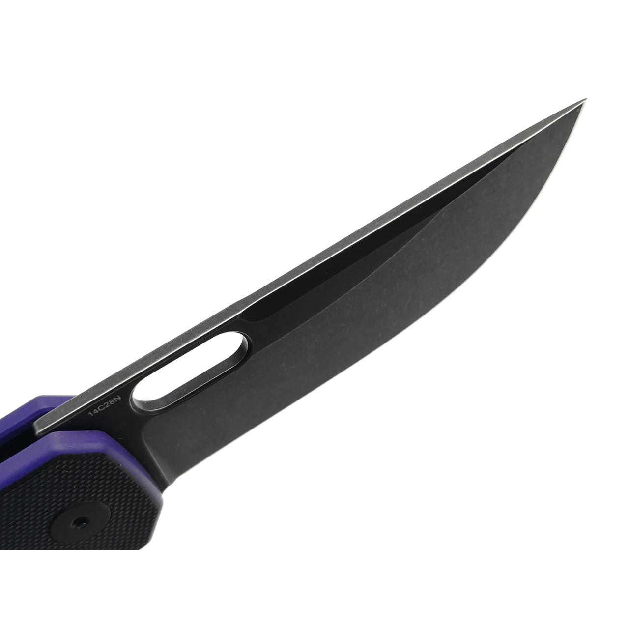 Нож QSP Unicorn QS156-B2 сталь 14C28N black, рукоять G10 black & purple