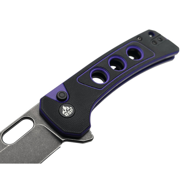 Нож QSP Unicorn QS156-B2 сталь 14C28N black, рукоять G10 black & purple