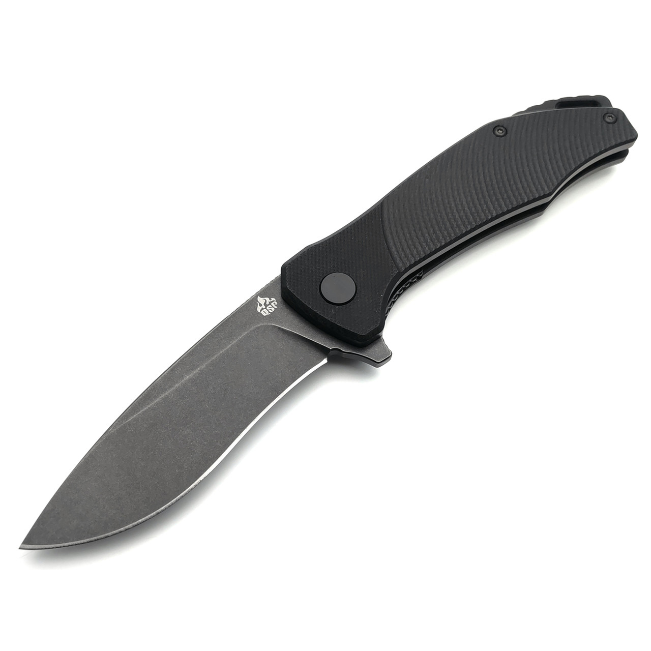 Нож QSP Raven QS122-C2 сталь D2 блэквош, рукоять G10 black
