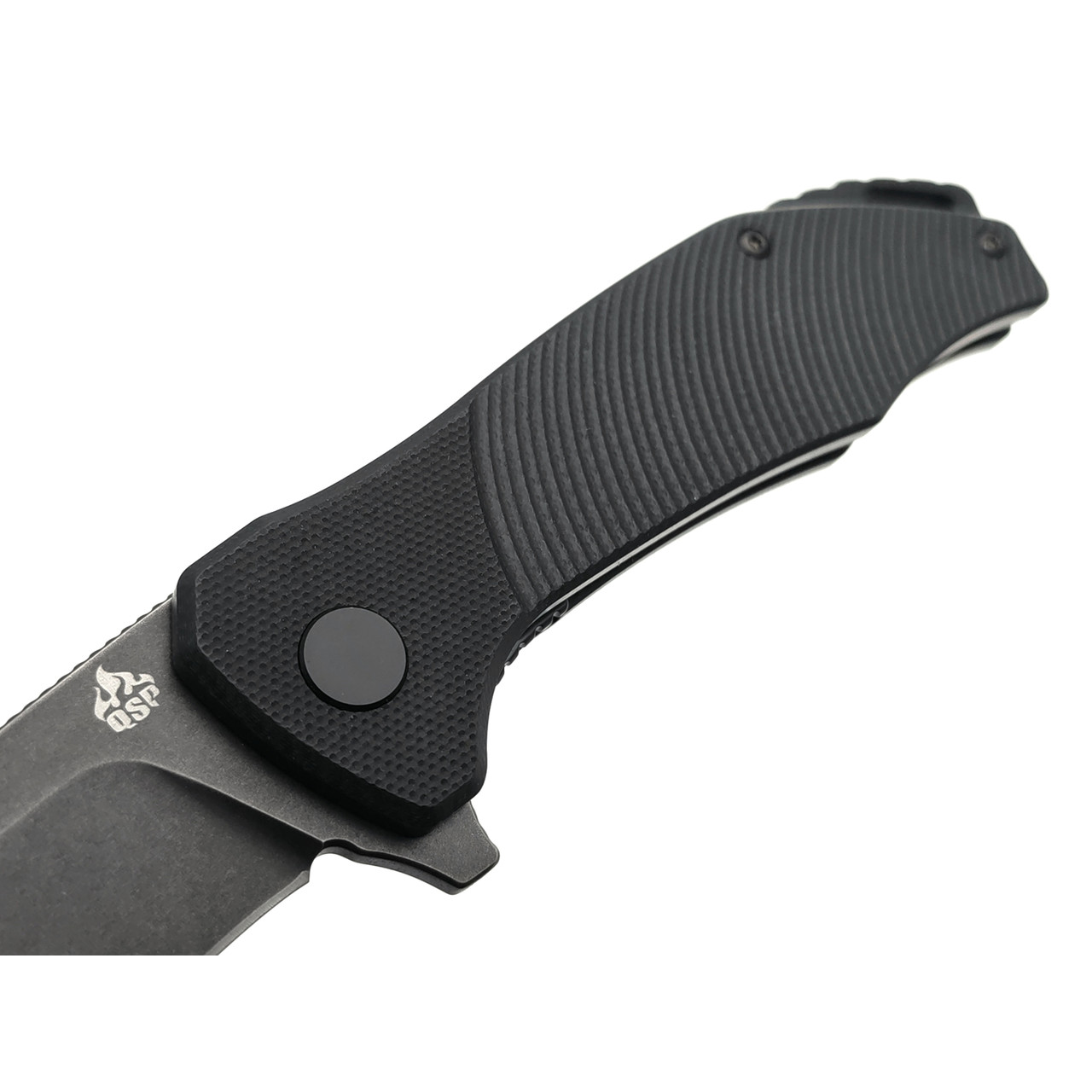 Нож QSP Raven QS122-C2 сталь D2 блэквош, рукоять G10 black