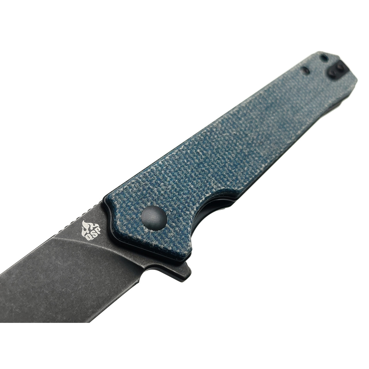 Нож QSP Mamba V2 QS111-H2 сталь D2 блэквош, рукоять Micarta blue
