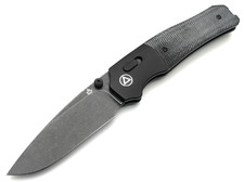 Нож QSP Vault QS157-A2 сталь 14C28N black, рукоять Micarta black, aluminum black