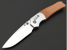 Нож QSP Vault QS157-C1 сталь 14C28N satin, рукоять Micarta beige, aluminum