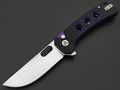 Нож QSP Unicorn QS156-B1 сталь 14C28N stonewash, рукоять G10 black & purple