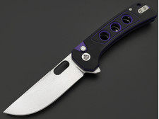 Нож QSP Unicorn QS156-B1 сталь 14C28N stonewash, рукоять G10 black & purple