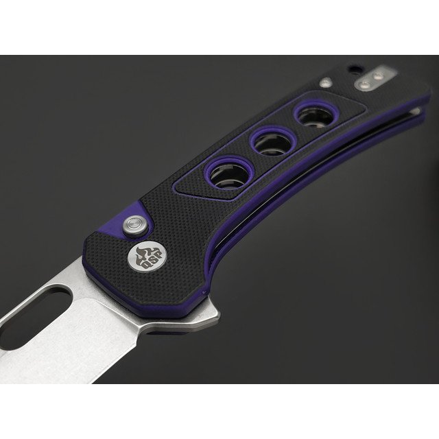 Нож QSP Unicorn QS156-B1 сталь 14C28N стоунвош, рукоять G10 black & purple
