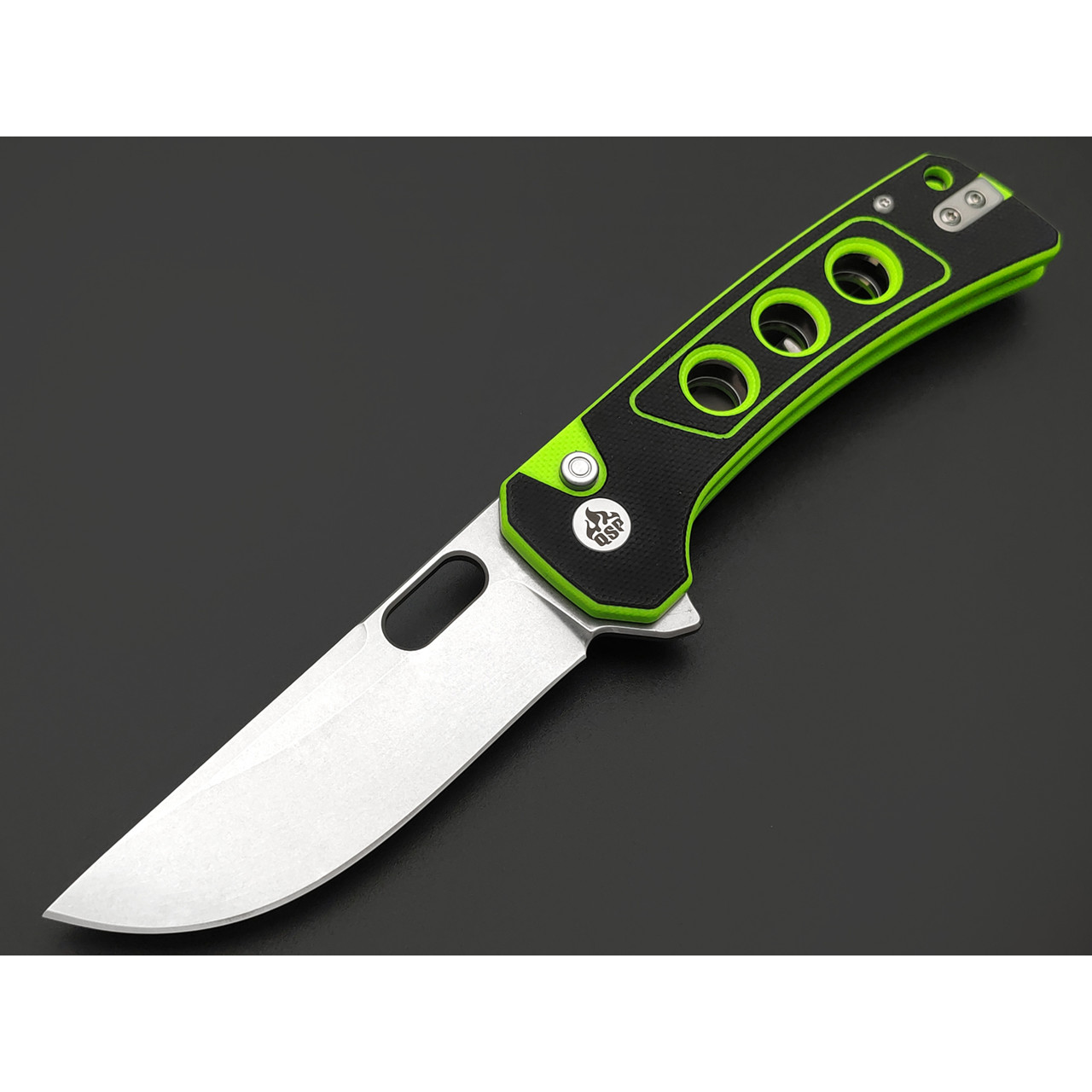 Нож QSP Unicorn QS156-С1 сталь 14C28N стоунвош, рукоять G10 black & green