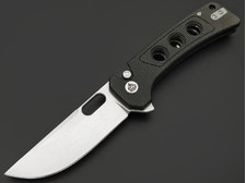 Нож QSP Unicorn QS156-A1 сталь 14C28N stonewash, рукоять Micarta dark brown