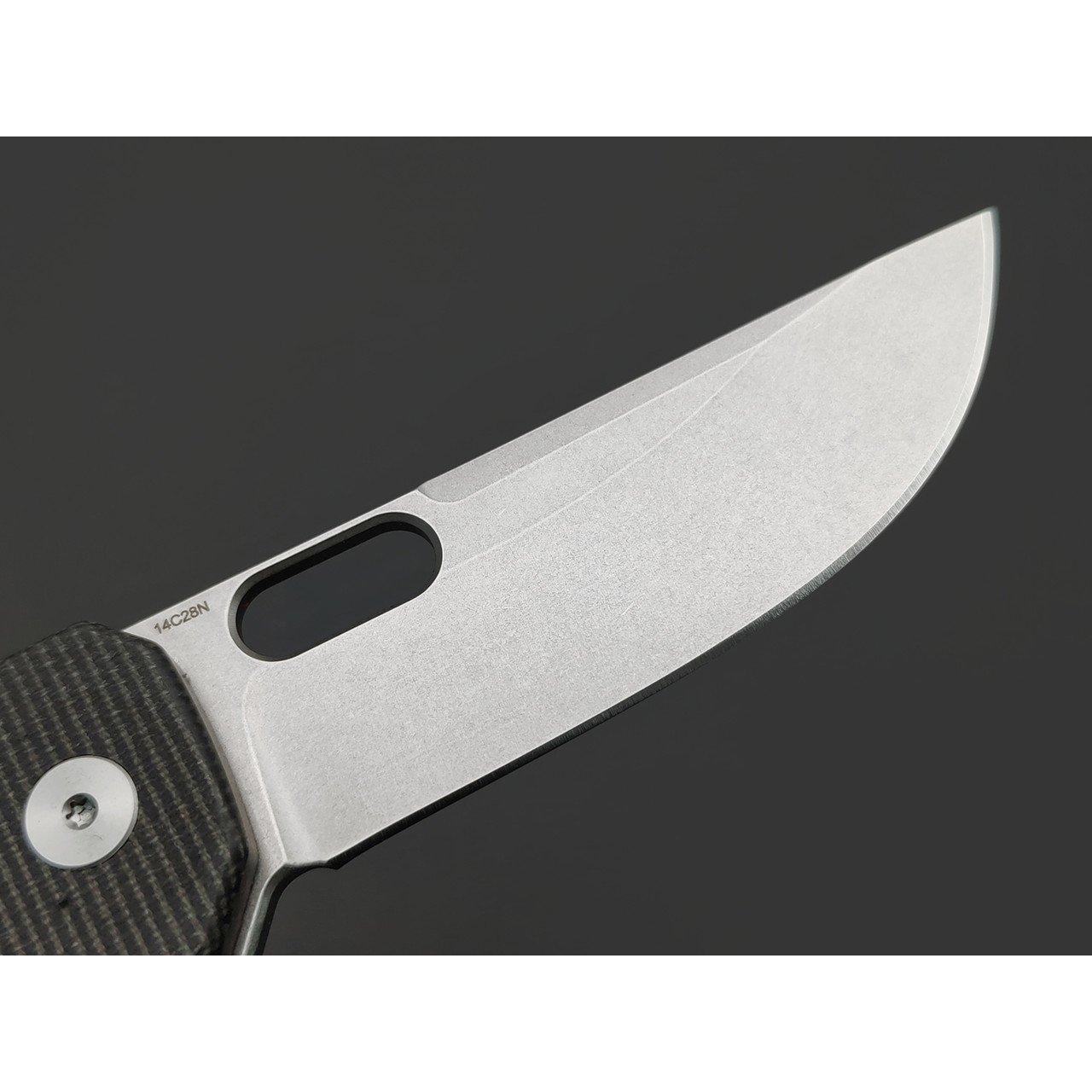 Нож QSP Unicorn QS156-A1 сталь 14C28N св, рукоять Микарта тёмно-коричневая
