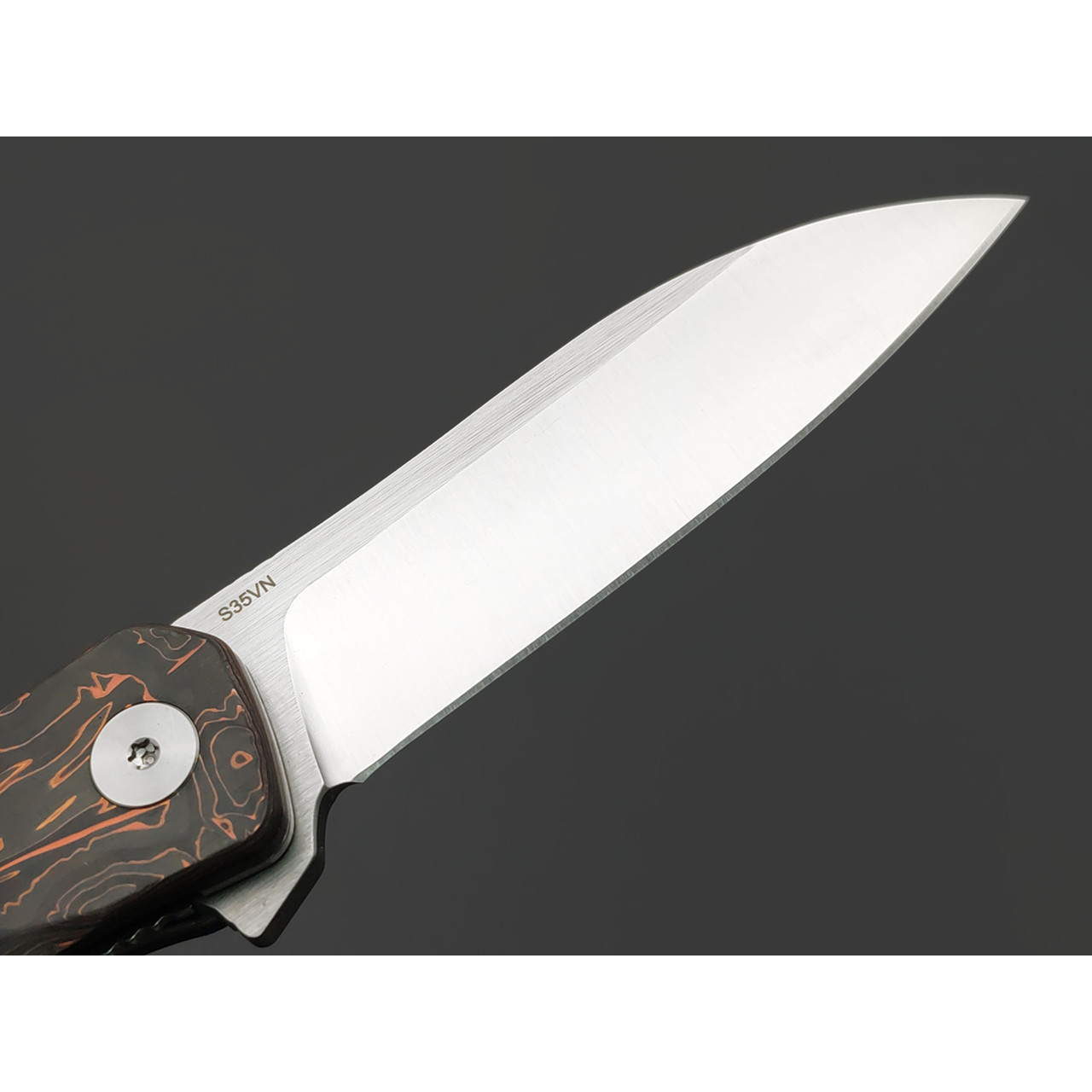 Нож QSP Otter QS140-B1 сталь S35VN satin, рукоять Carbon copper