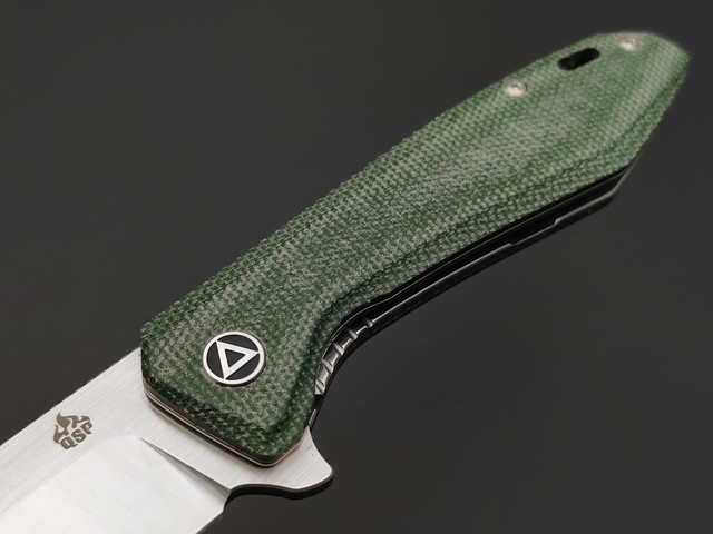 Нож QSP Pelican QS118-E2 сталь S35VN satin, рукоять Micarta green