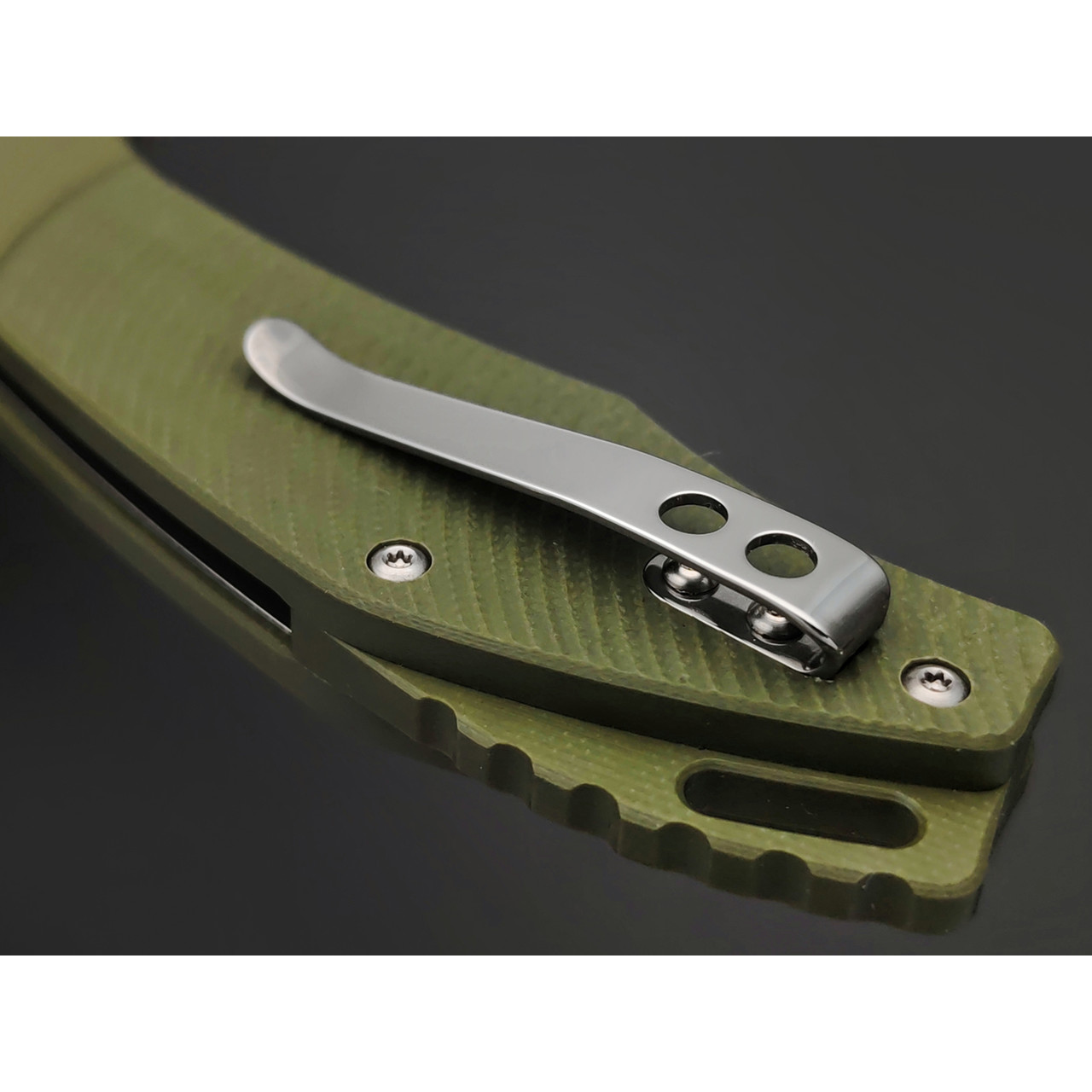 Нож QSP Raven QS122-B1 сталь D2 satin, рукоять G10 green