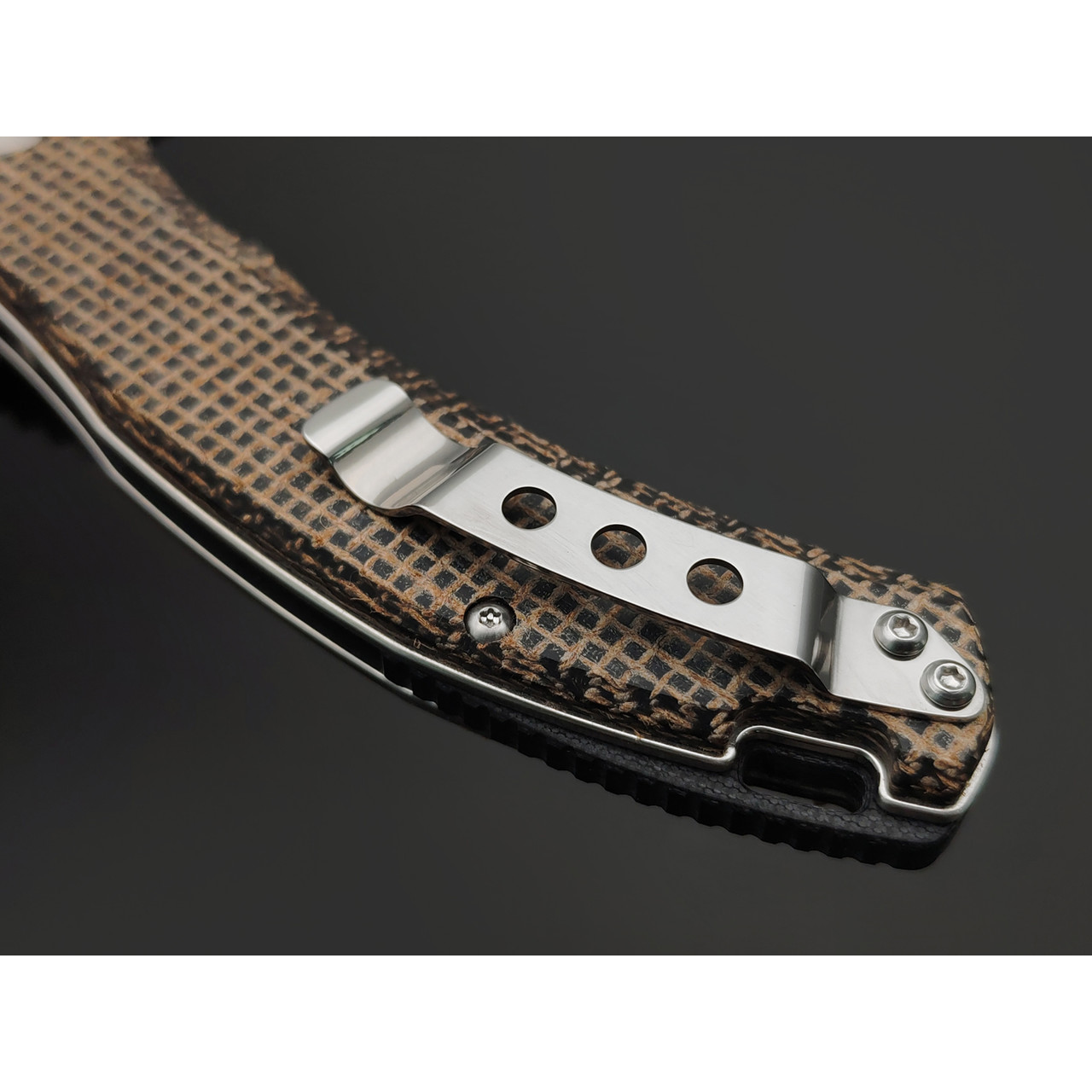 Нож QSP Walrus QS151-B1 сталь D2 св, рукоять Микарта коричневая
