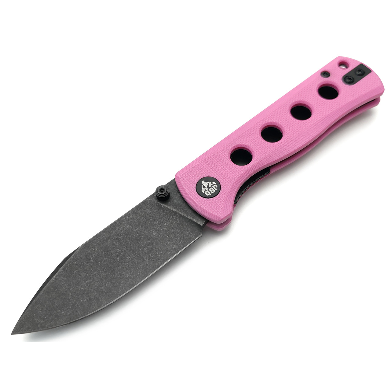 Нож QSP Canary folder QS150-H2 сталь 14C28N black, рукоять G10 pink