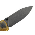 Нож QSP Canary folder QS150-J2 сталь 14C28N black, рукоять Ultem amber