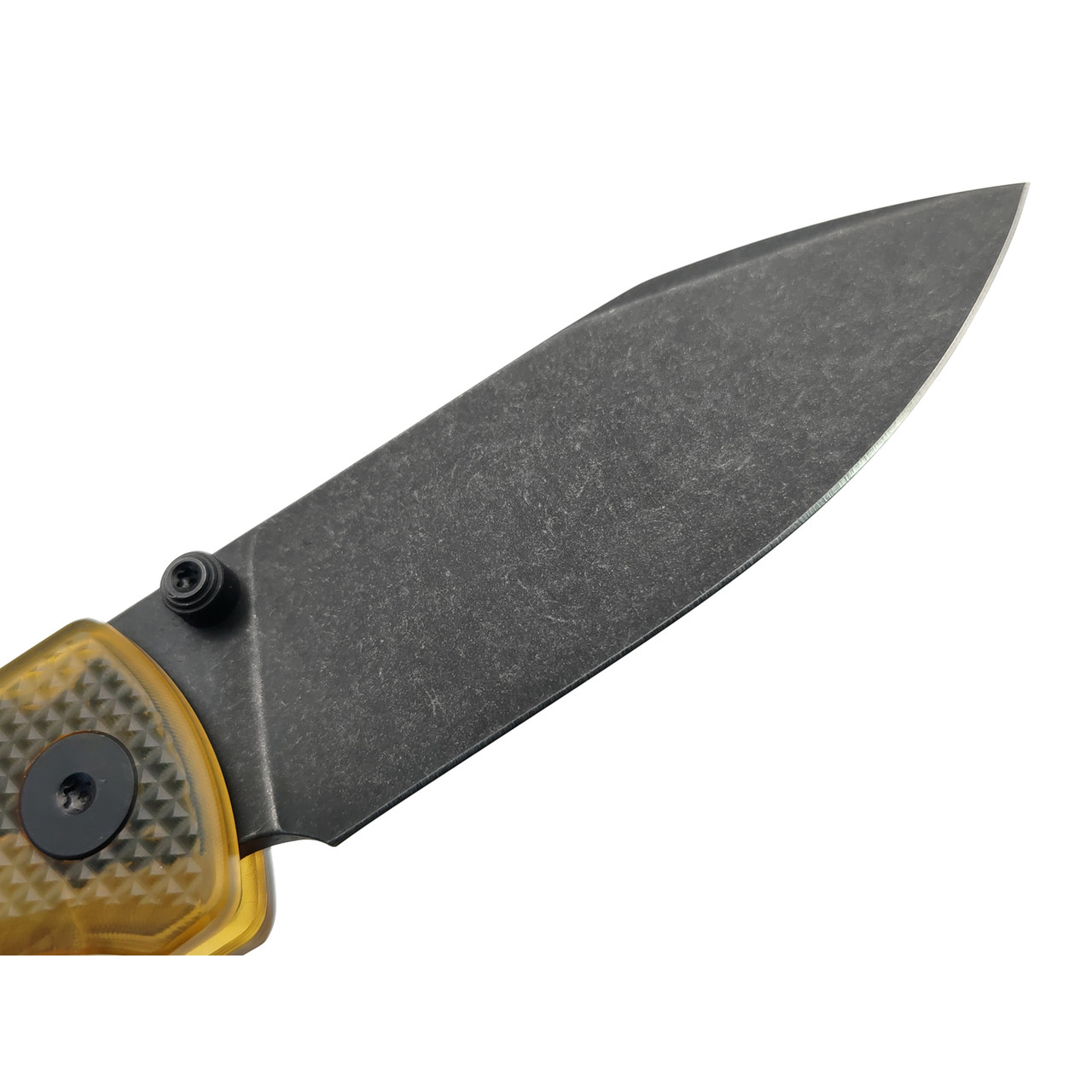 Нож QSP Canary folder QS150-J2 сталь 14C28N black, рукоять Ultem amber