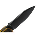 Нож QSP Canary folder QS150-J2 сталь 14C28N black, рукоять Ultem amber