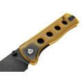 Нож QSP Canary folder QS150-J2 сталь 14C28N black, рукоять Ultem amber
