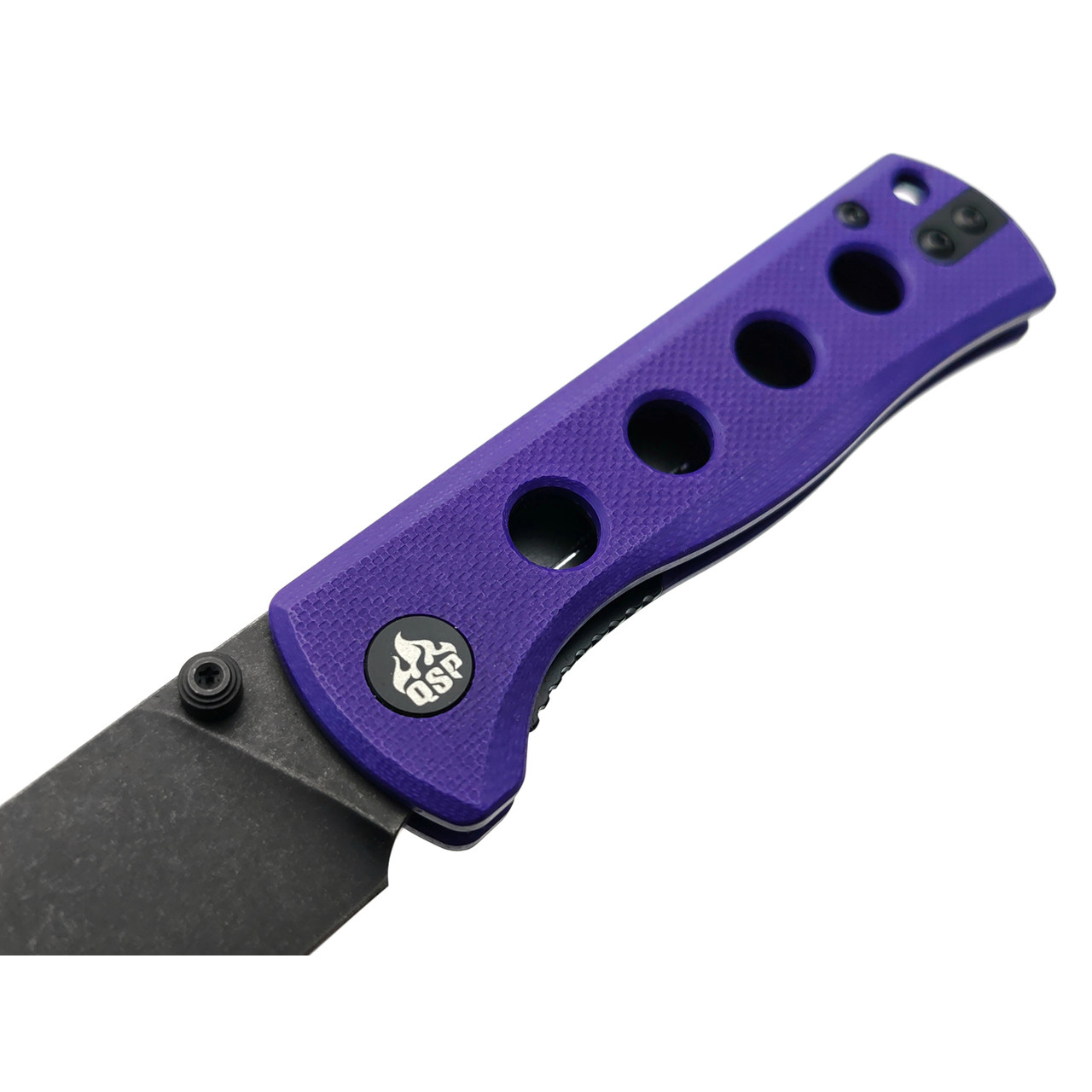 QSP складной нож Canary folder QS150-D2 сталь 14C28N black, рукоять G10 фиолетовый