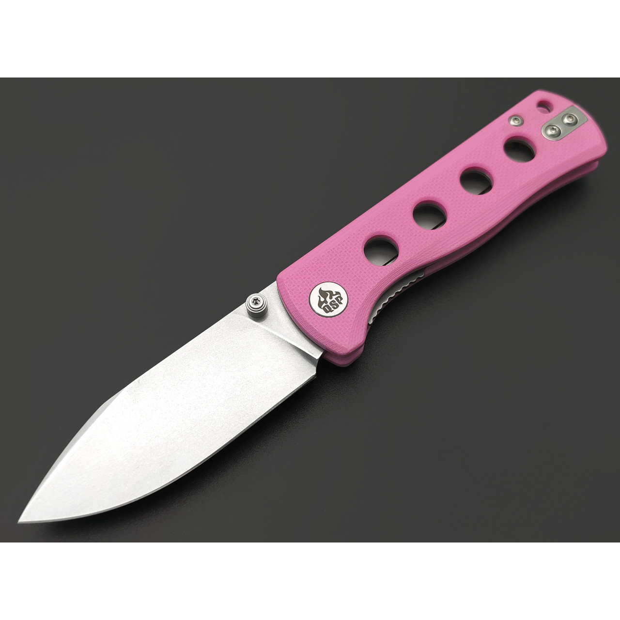 Нож QSP Canary folder QS150-H1 сталь 14C28N стоунвош, рукоять G10 pink