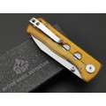 Нож QSP Canary folder QS150-J1 сталь 14C28N стоунвош, рукоять Ultem amber