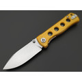 Нож QSP Canary folder QS150-J1 сталь 14C28N стоунвош, рукоять Ultem amber