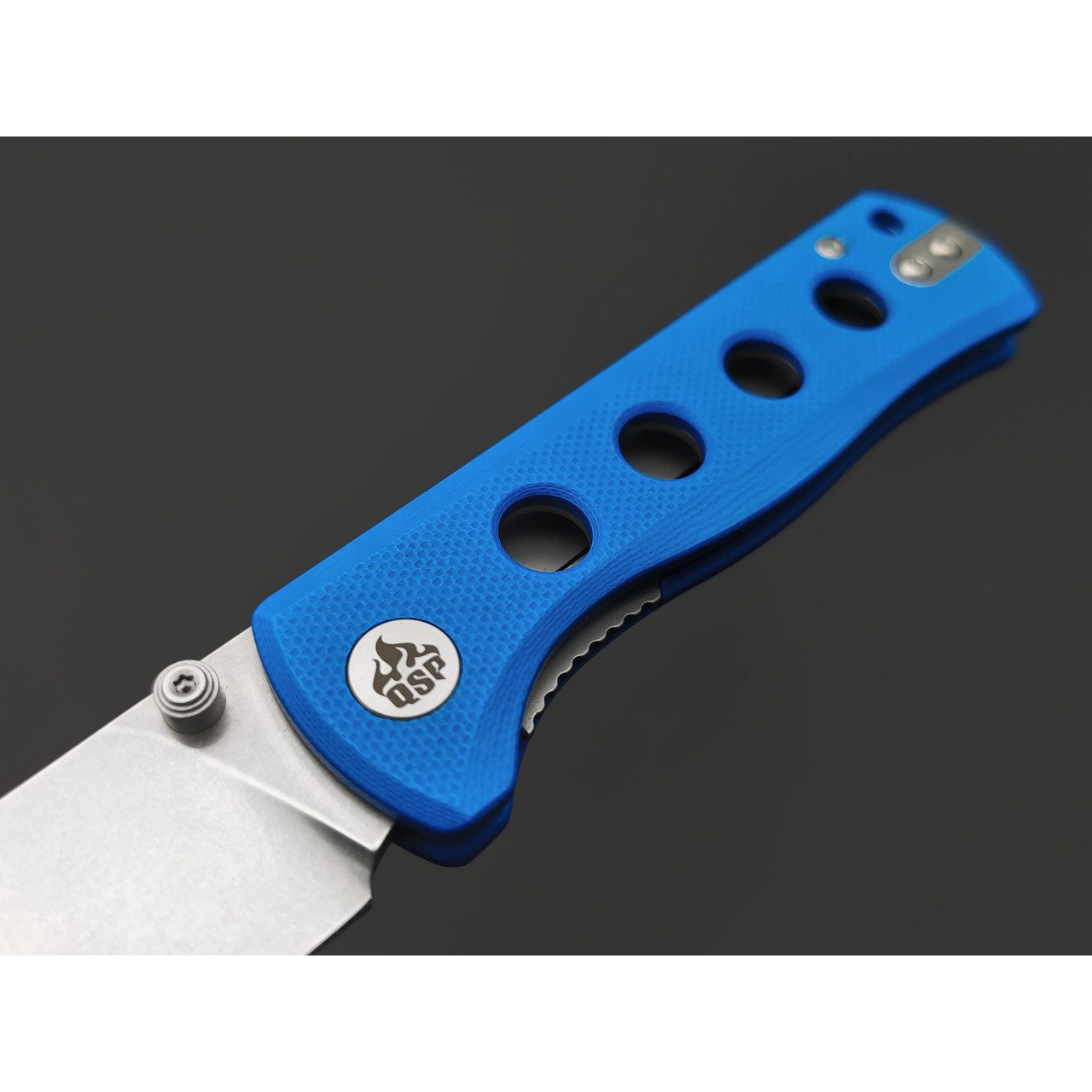 Нож QSP Canary folder QS150-I1 сталь 14C28N стоунвош, рукоять G10 blue