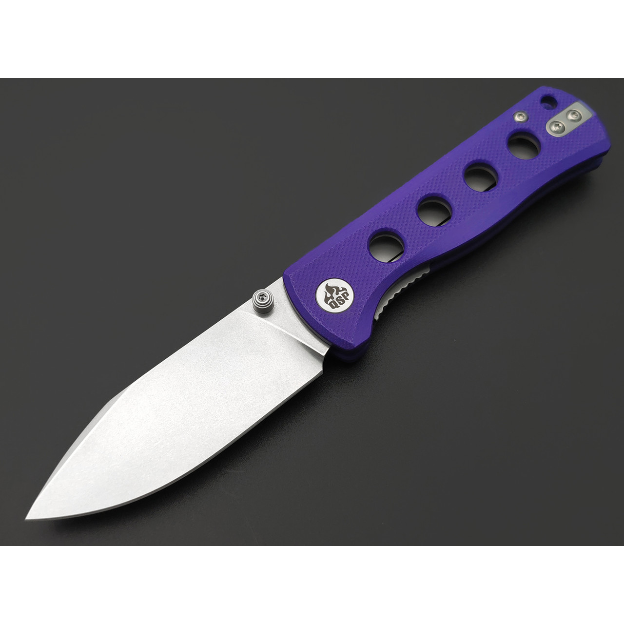 Нож QSP Canary folder QS150-D1 сталь 14C28N стоунвош, рукоять G10 purple