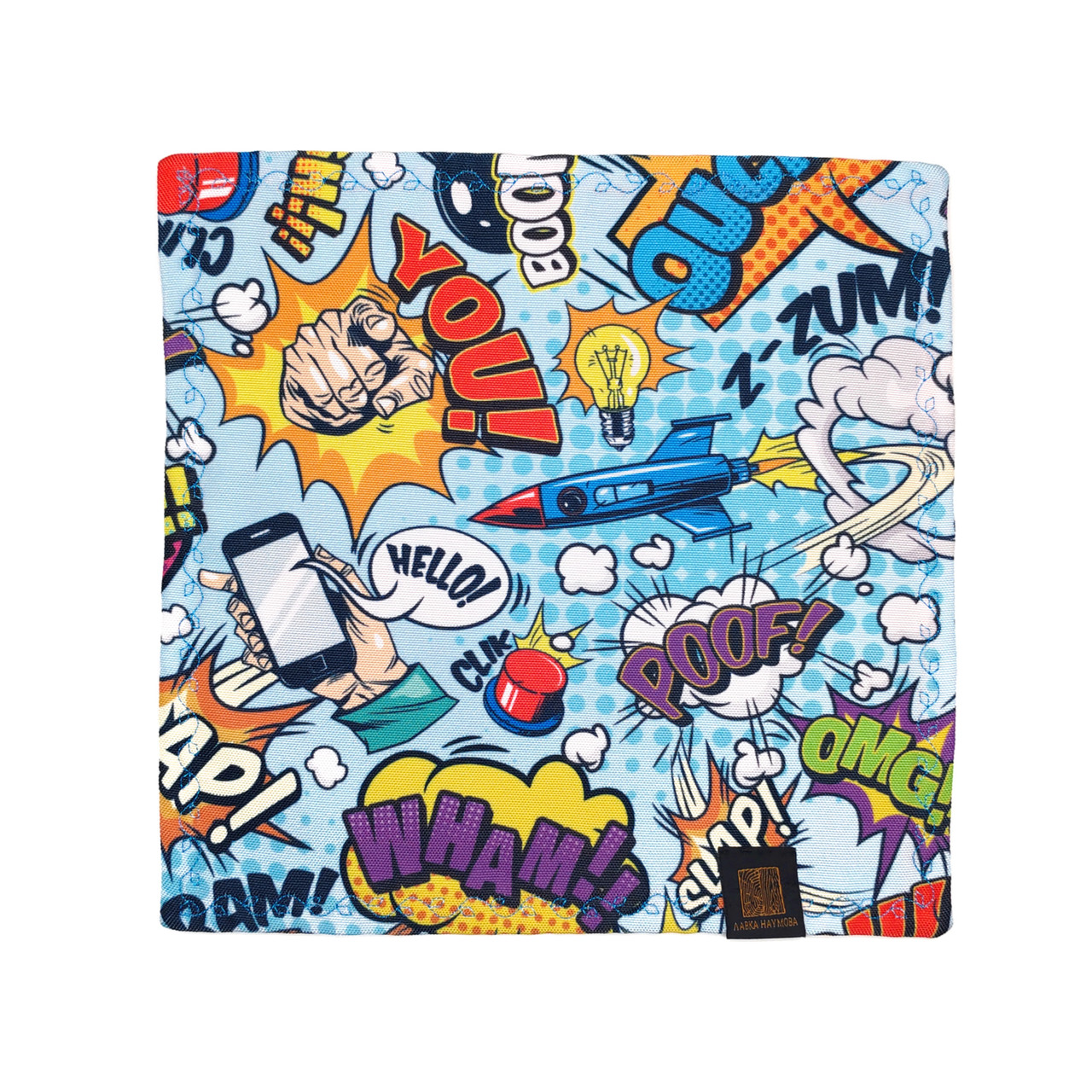 Лавка Наумова платок хэнк "Pop Art" голубой 24х24 см