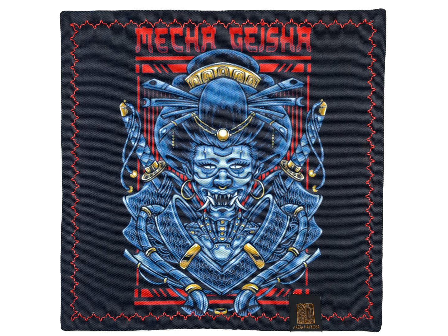 Лавка Наумова платок хэнк "Mecha Geisha" 24х24 см