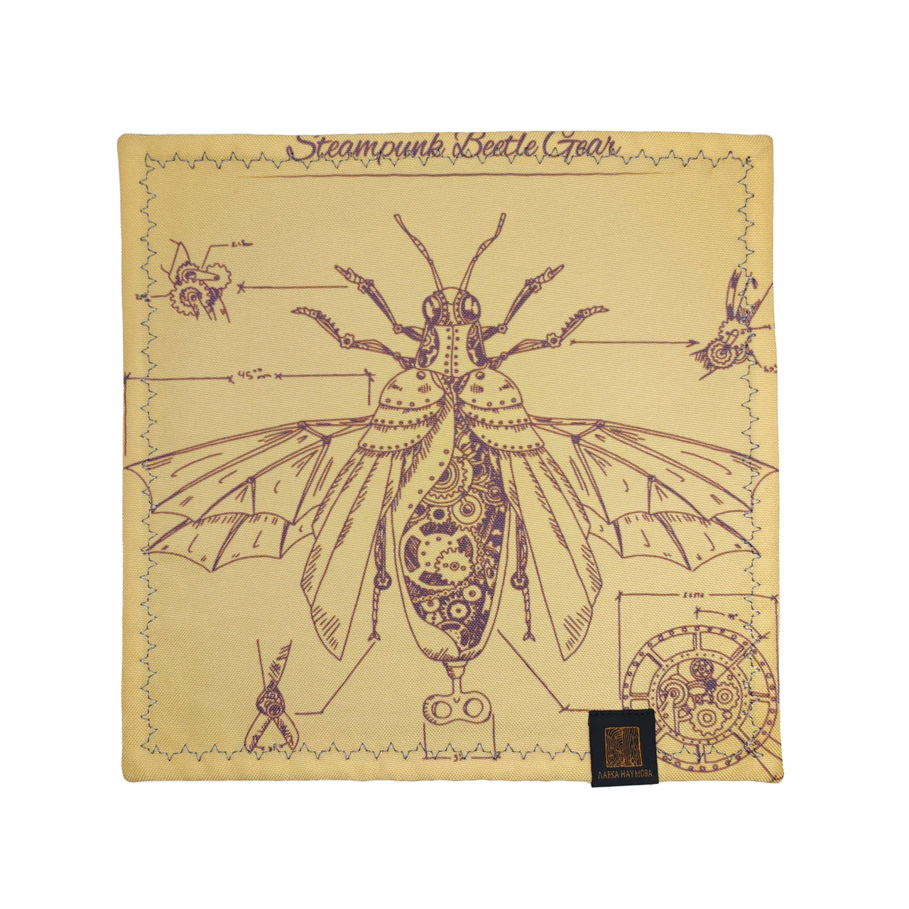 Лавка Наумова платок хэнк "Steampunk Beetle" 24х24 см
