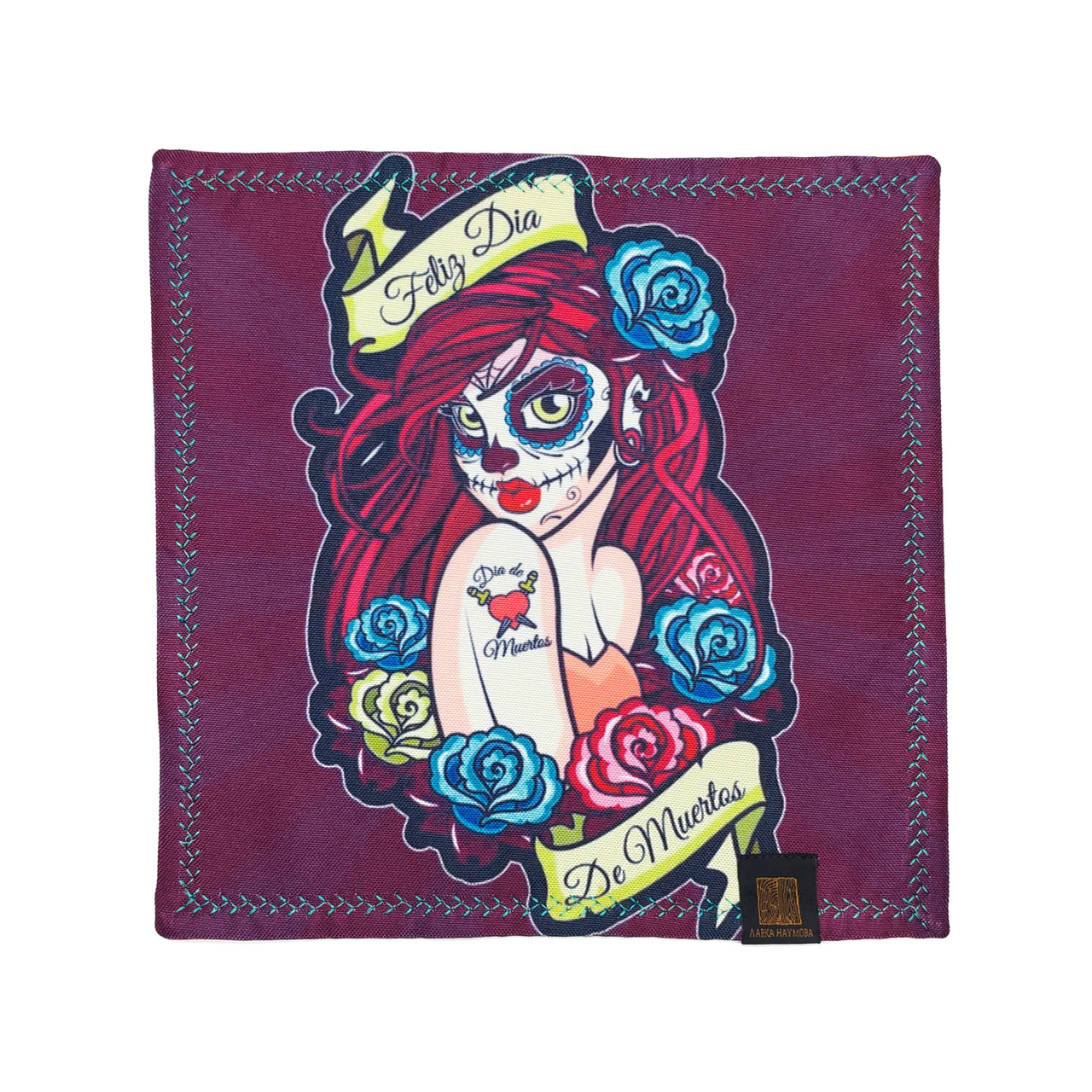 Лавка Наумова платок хэнк "Feliz Día de Los Muertos" 24х24 см