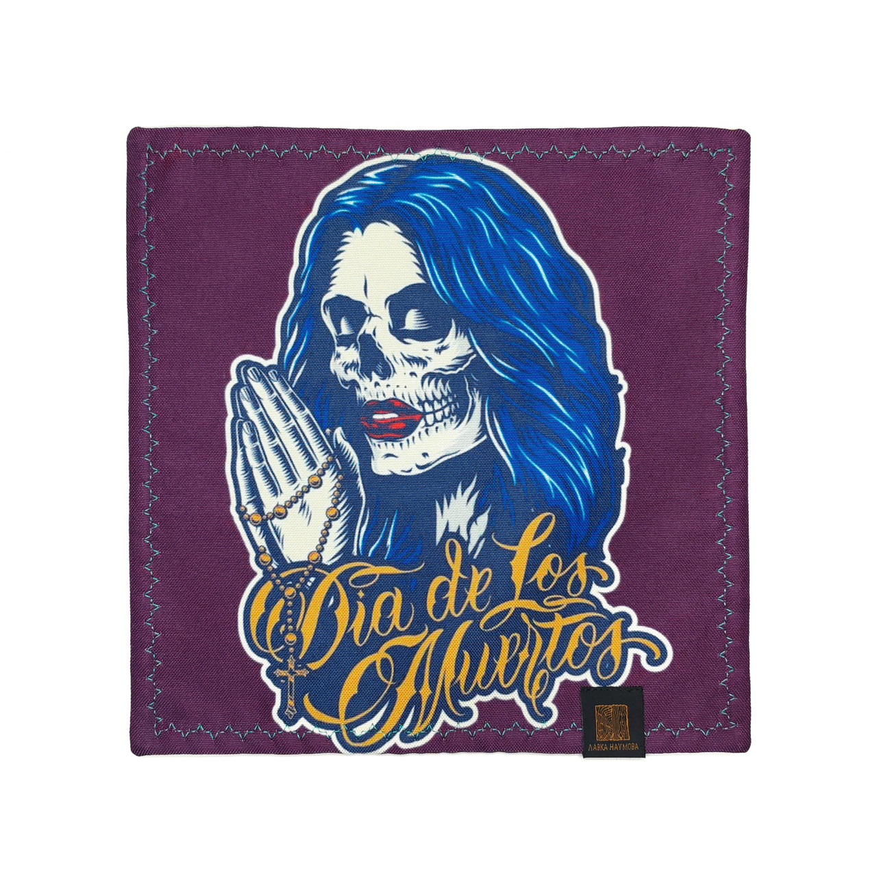 Лавка Наумова платок хэнк "Día de Los Muertos - молитва" 24х24 см