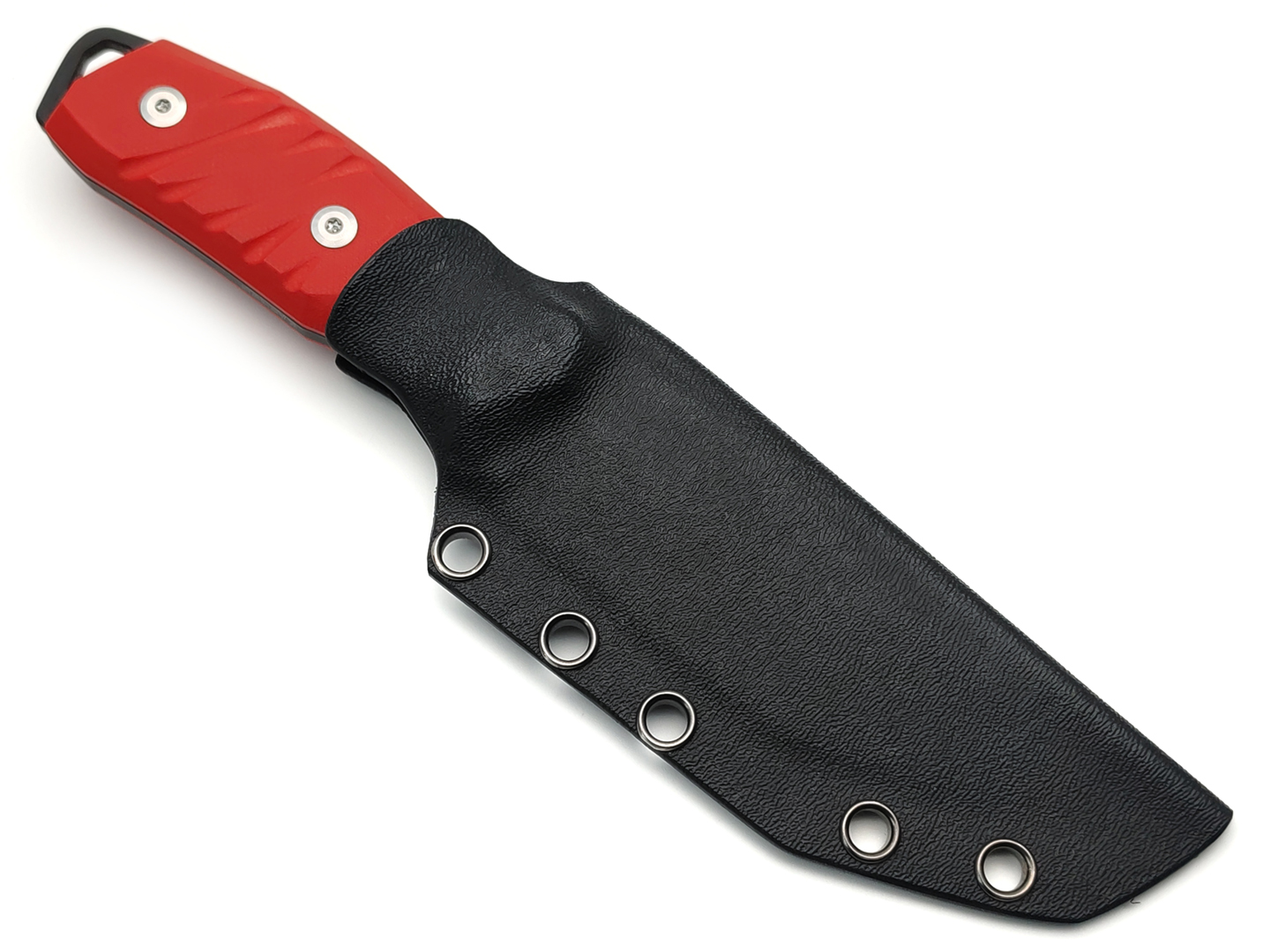 BRK нож Клевер сталь 65Г black oxide, рукоять G10 red