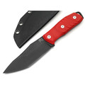 BRK нож Клевер сталь 65Г black oxide, рукоять G10 red BRK нож Клевер сталь 65Г black oxide, рукоять G10 red