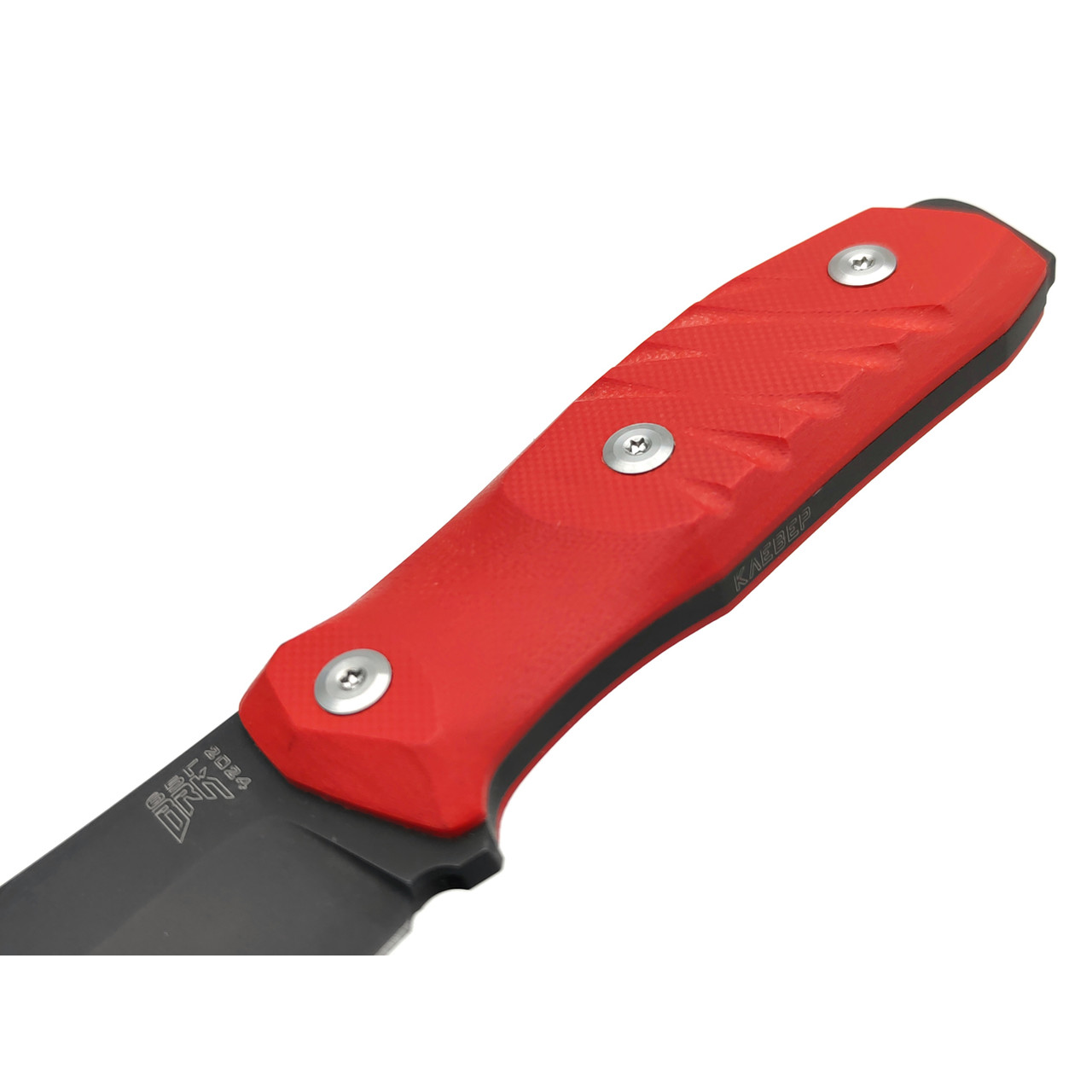 BRK нож Клевер сталь 65Г black oxide, рукоять G10 red