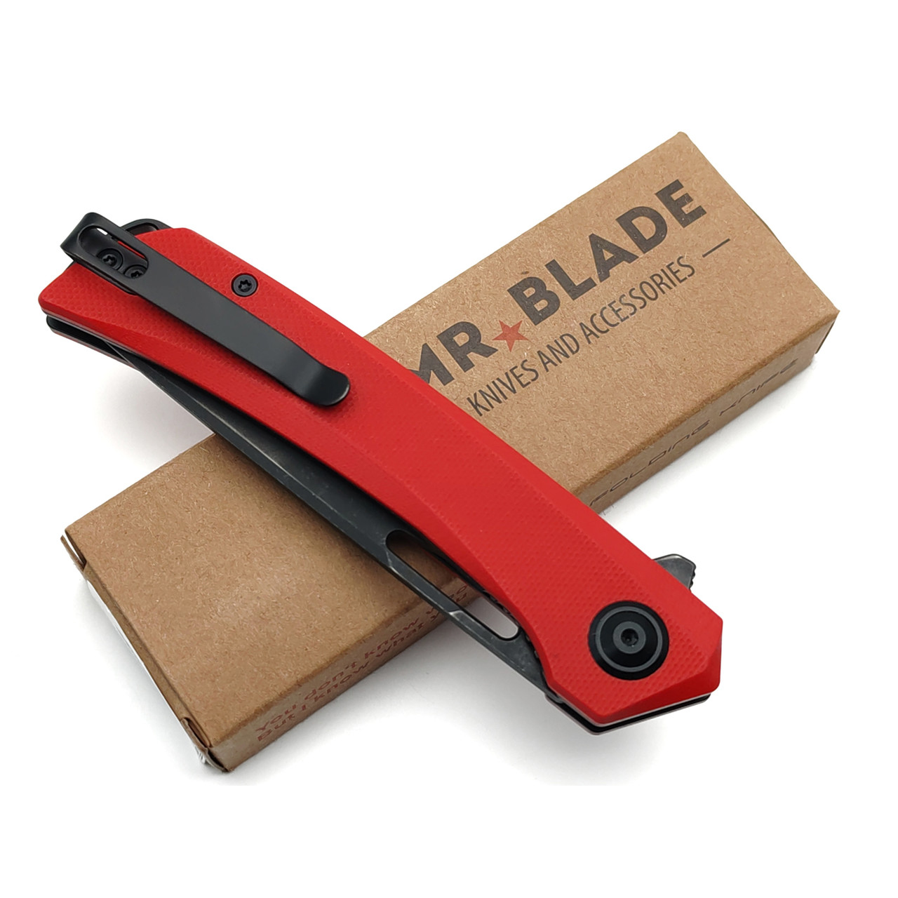 Mr.Blade складной нож Finch сталь Aus-8 блэквош, рукоять G10 красный