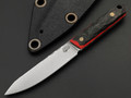 Андрей Кулаков нож Игла-М KUL0122 сталь Х12МФ, Рукоять carbon fiber, G10 red