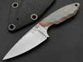 Андрей Кулаков нож KUL0127 сталь 95Х18, Рукоять G10 grey & orange